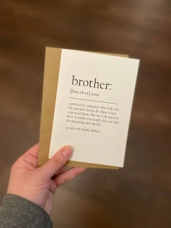 Brother Definition Card