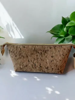 Brown Silver Cork Pouch