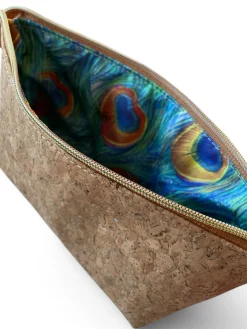 Brown Silver Cork Pouch