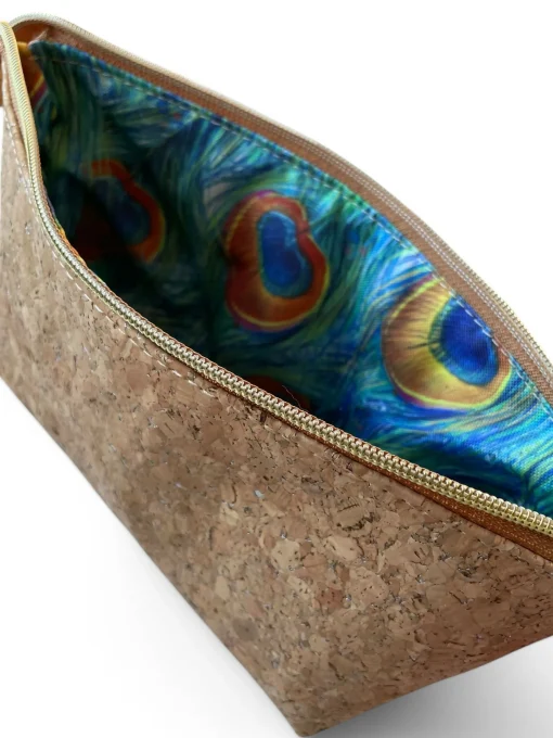 Brown Silver Cork Pouch