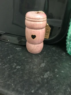 Bud Vase (pink with heart motif)