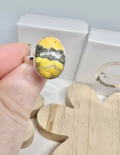 Bumblebee Jasper Ring Size N