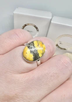 Bumblebee Jasper Ring Size N