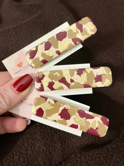 Burgundy Terrazzo Hair Clip