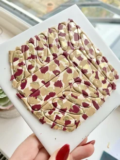 Burgundy Terrazzo Hair Clip