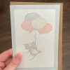 Cat and Balloons Card