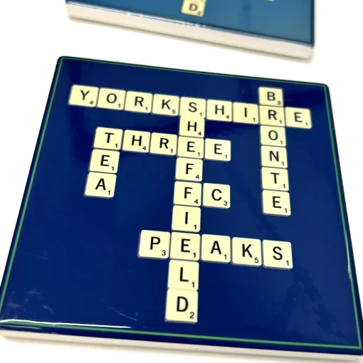 Ceramic Coaster | Hand-Painted Scrabble Yorkshire | Art & Soul