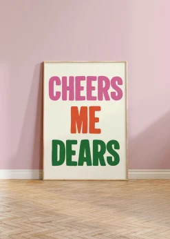 Cheers Me Dears Print – Celebrate Friendship | Art & Soul