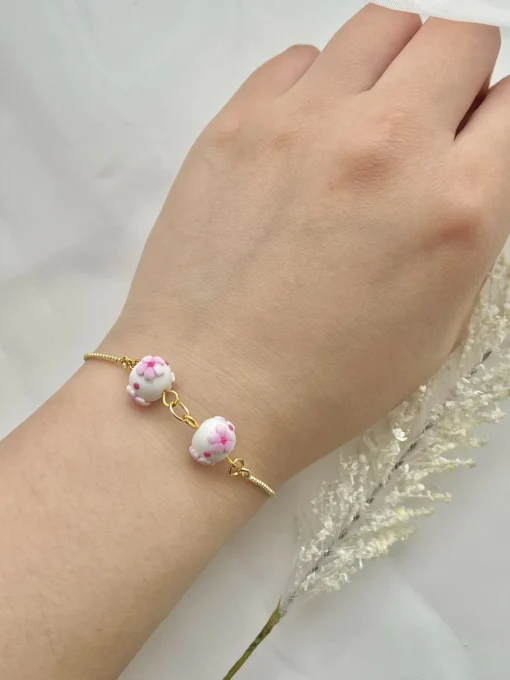 Cherry Blossom Bracelets - Handmade Polymer Clay Bracelets