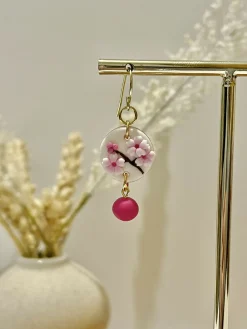 Cherry Blossom No. 1 - Handmade Polymer Clay Earrings