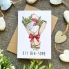 Chicken Bouquet Valentine's Day Card