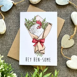Chicken Bouquet Valentine's Day Card