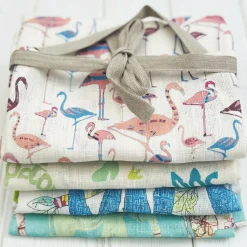 Children's Linen Apron - Flamingo Print
