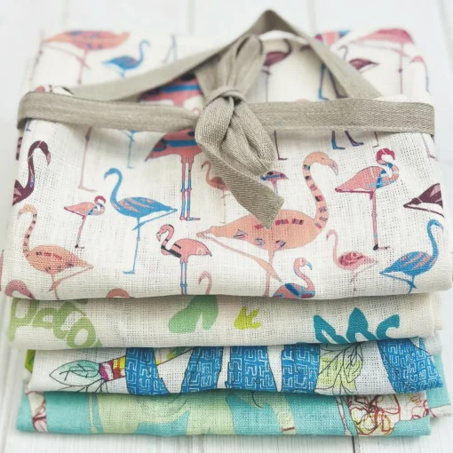 Children's Linen Apron - Flamingo Print