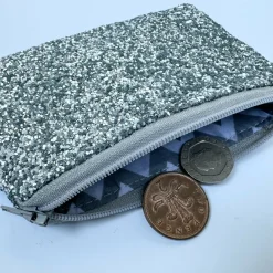 Chunky Glitter Purse - Silver