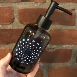 City Glass Hand-painted Soap Dispenser