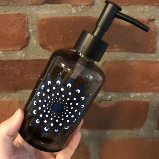 City Glass Hand-painted Soap Dispenser