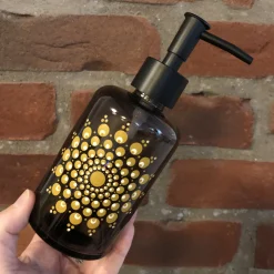 City Glass Hand-painted Soap Dispenser