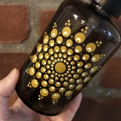 City Glass Hand-painted Soap Dispenser