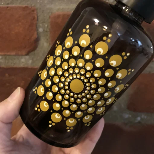 City Glass Hand-painted Soap Dispenser