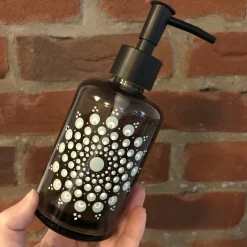 City Glass Hand-painted Soap Dispenser