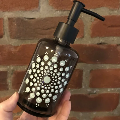 City Glass Hand-painted Soap Dispenser