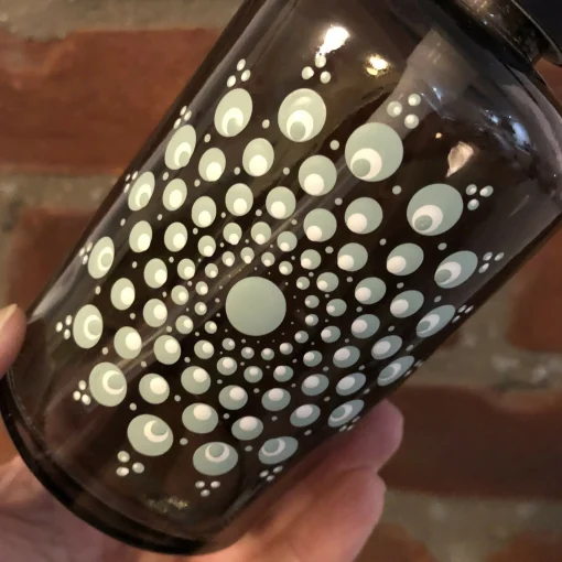 City Glass Hand-painted Soap Dispenser