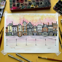 Classic Hull Pubs Watercolor Print A3 | Art & Soul