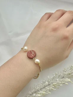 Clay and Pearl Bracelets - Handmade Polymer Clay Bracelets