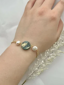 Clay and Pearl Bracelets - Handmade Polymer Clay Bracelets