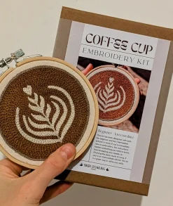 Coffee Cup Embroidery Kit