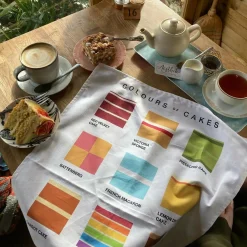 Colours of Cakes Tea Towel