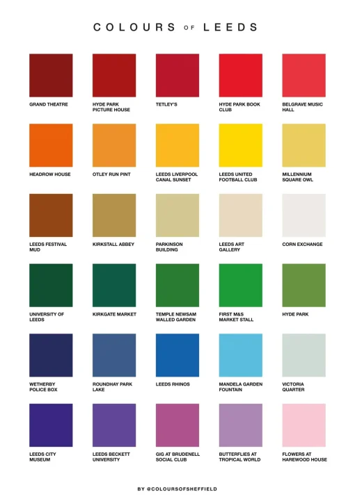 Colours of Leeds Print
