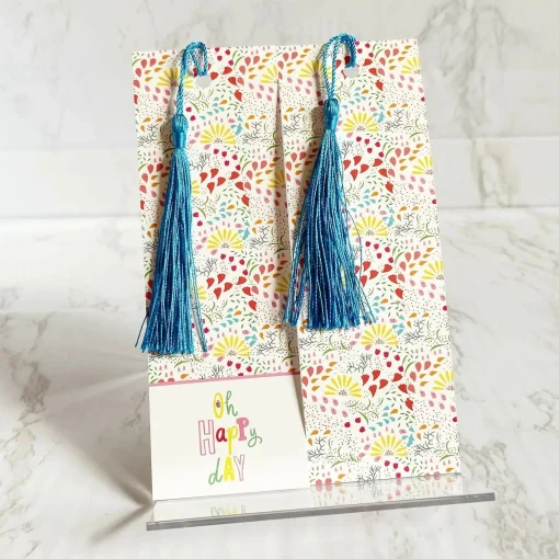 Confetti Petals Tassel Bookmark