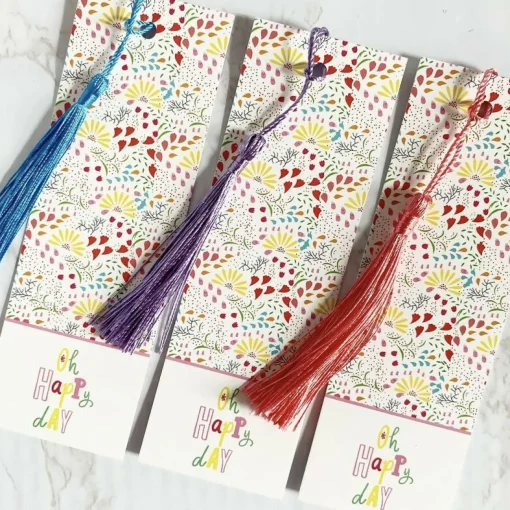 Confetti Petals Tassel Bookmark
