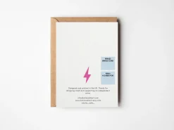 Congratulations Card with Yellow and Pink Lightening Bolts