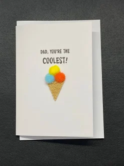 Coolest Dad - Pom Pom greeting card