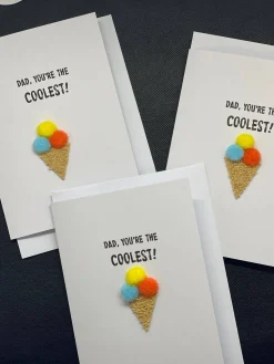 Coolest Dad - Pom Pom greeting card