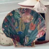 Coral Dark Scallop Shell | Unique Home Decor | Art & Soul