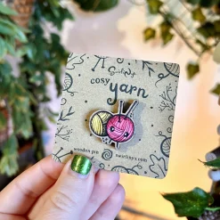 Cosy Yarn Wooden Pin