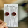 Crystal Embroidery Earrings (Hexagon)