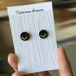 Crystal Embroidery Earrings (Mini circle)