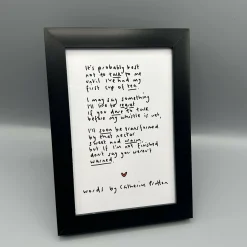 Cup Of Tea Mini Framed Poem