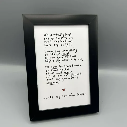 Cup Of Tea Mini Framed Poem