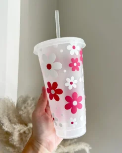 Cute Flowers 24oz Cold Cup