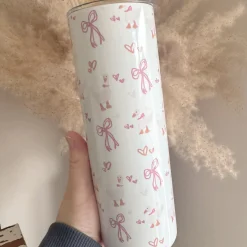 Cute Goose and Bows 20oz Stainless Steel Tumbler