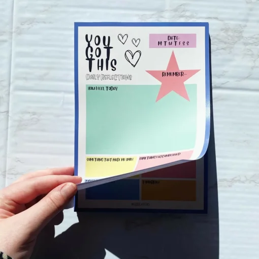 Daily Reflections Self Care Notepad A5