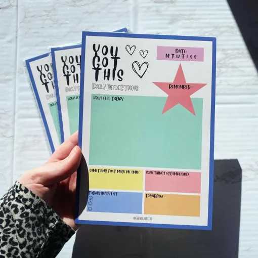 Daily Reflections Self Care Notepad A5