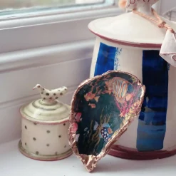 Dark Coral Oyster Shell | Unique Home Decor | Art & Soul