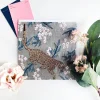 Dark Grey Leopard Greetings Card